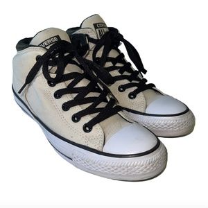 Converse All Star Chuck Taylor Women's Size 8 Off White Black Canvas Sneakers